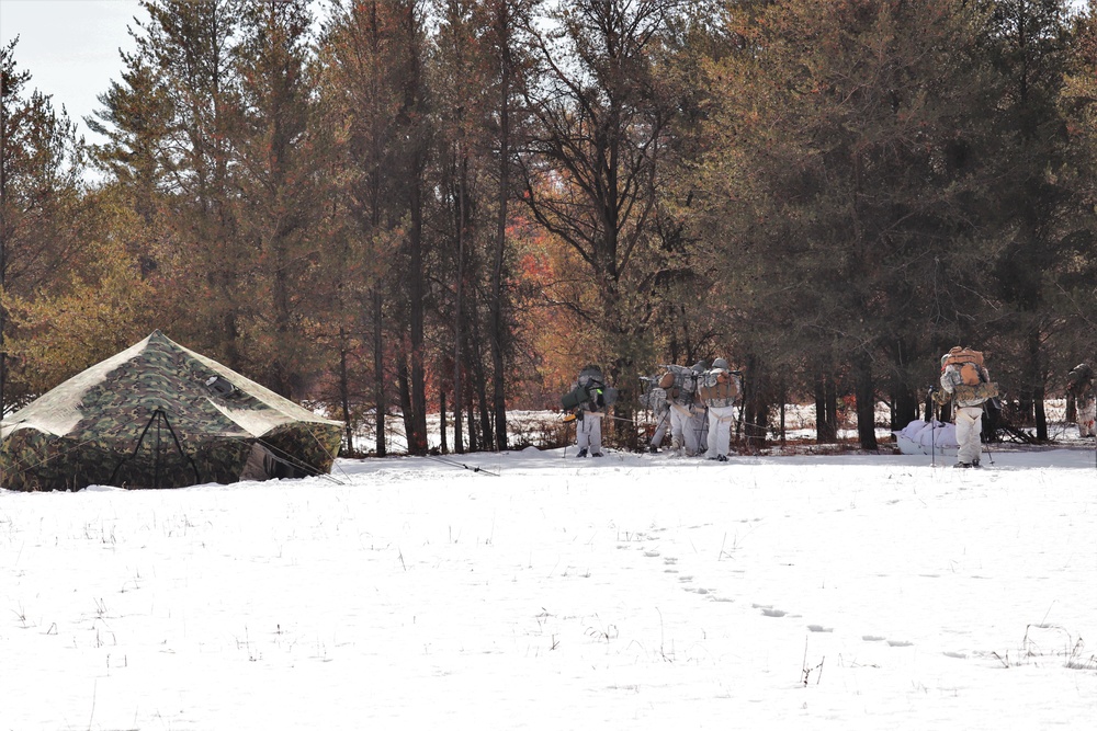 Cold-Weather Operations Course bivouac training operations at Fort McCoy
