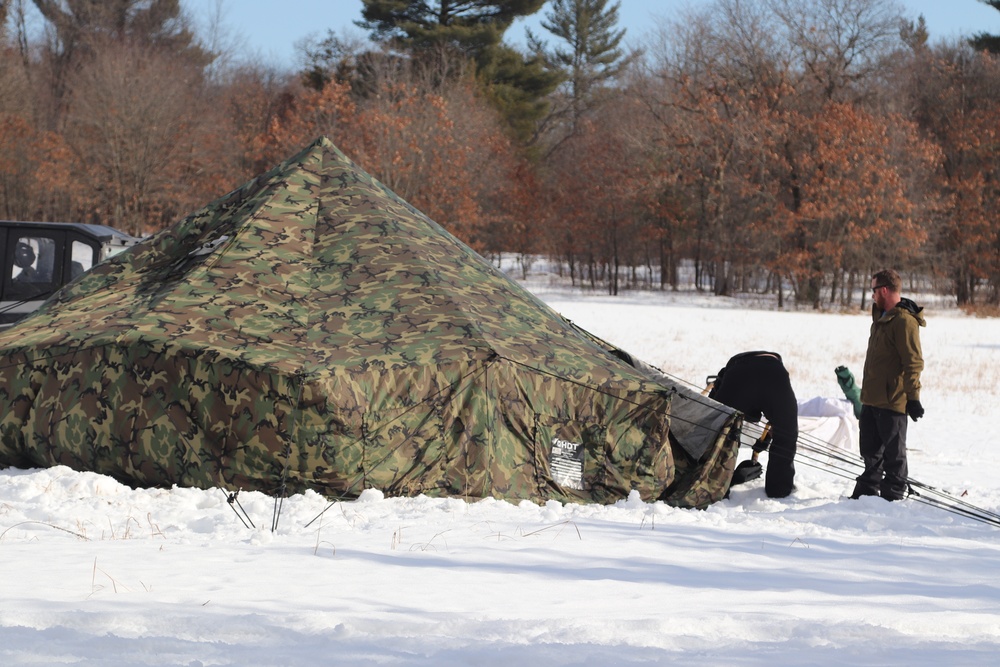 Cold-Weather Operations Course bivouac training operations at Fort McCoy
