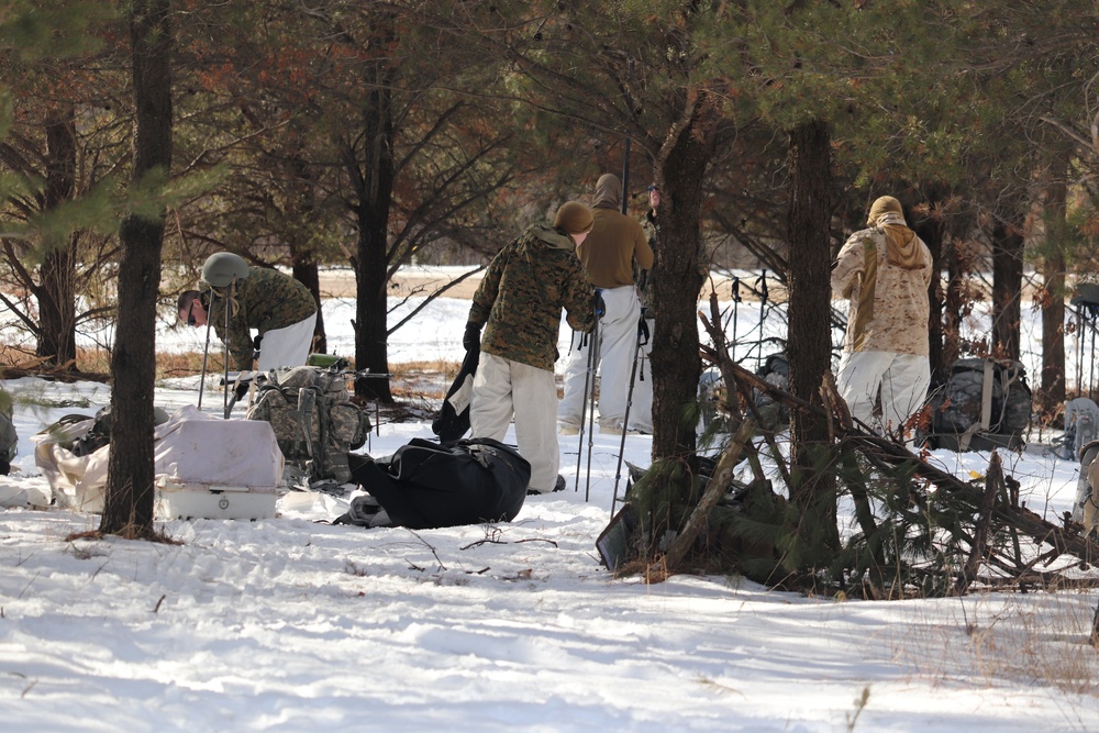 Cold-Weather Operations Course bivouac training operations at Fort McCoy