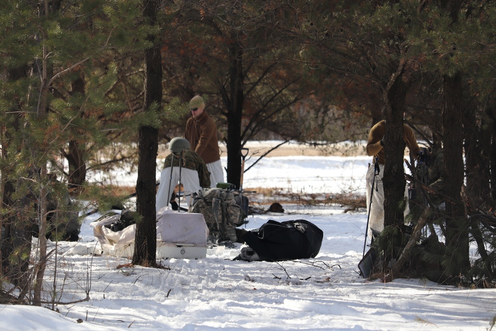 Cold-Weather Operations Course bivouac training operations at Fort McCoy