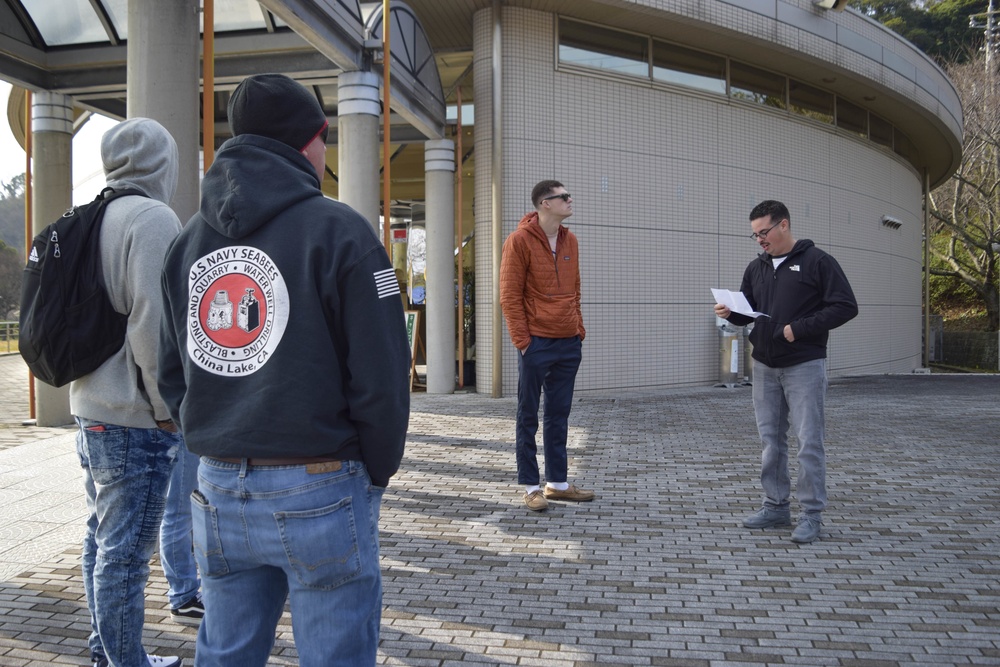 U.S. Navy Seabees with NMCB-5’s Detail Iwakuni visit a WWII Museum