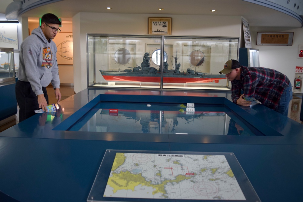 U.S. Navy Seabees with NMCB-5’s Detail Iwakuni visit a WWII Museum