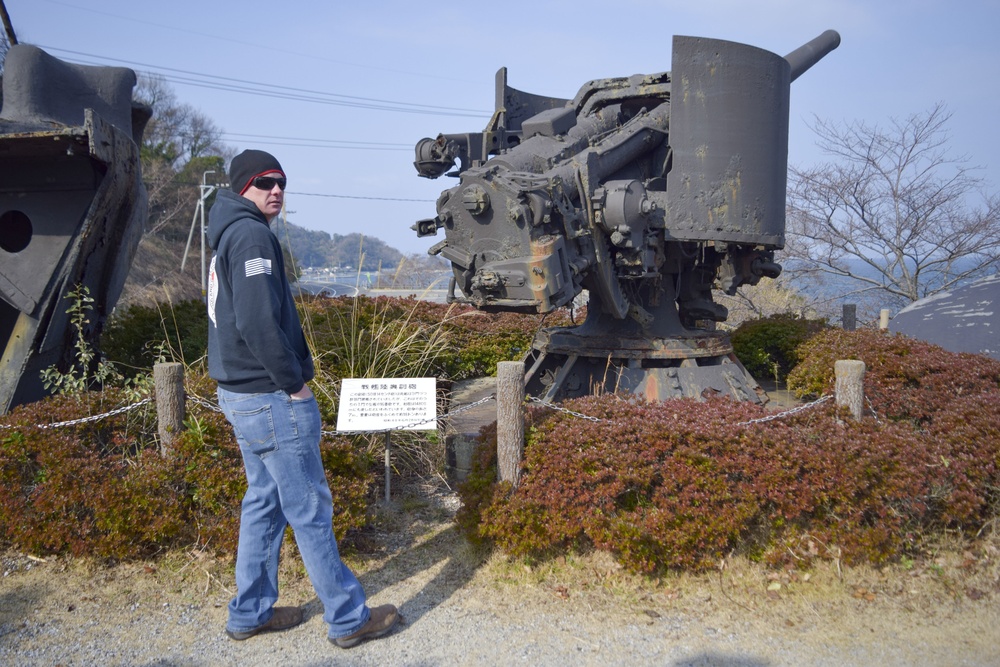 U.S. Navy Seabees with NMCB-5’s Detail Iwakuni visit a WWII Museum