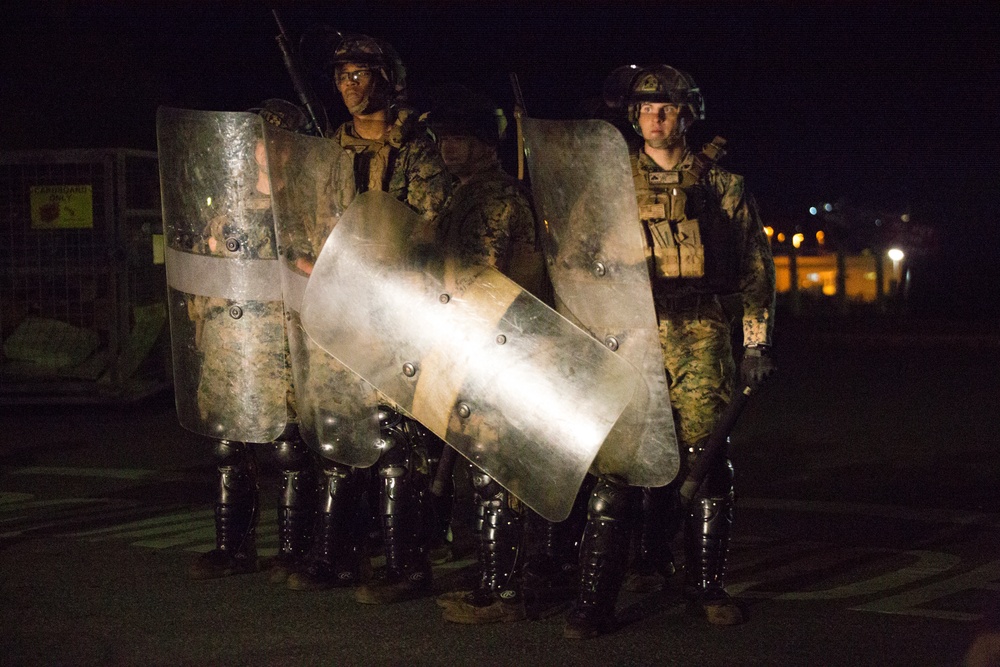 BLT 1/5 Fox Battery Marines with the 31st MEU conduct Embassy reinforcement