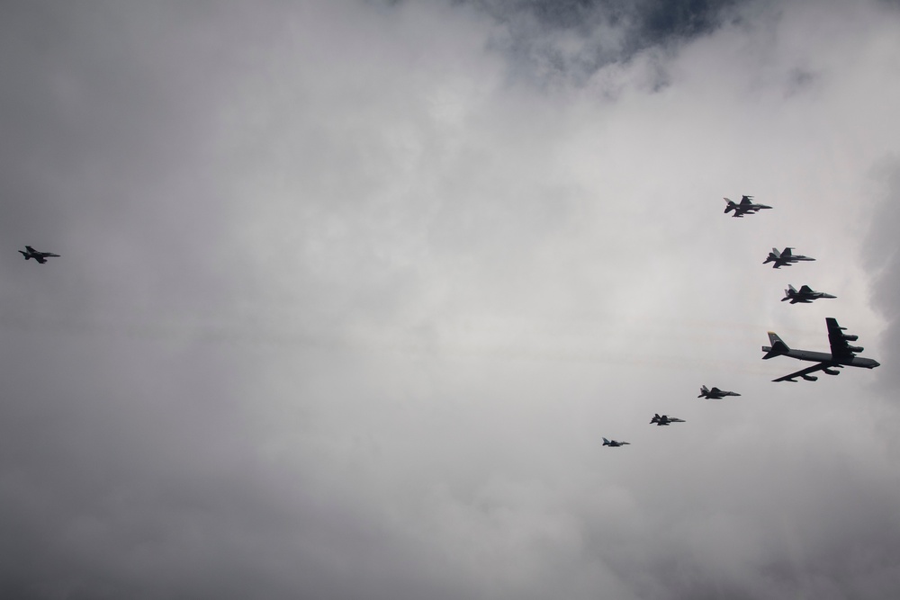 8-Ship Joint Coalition Aerial Formation Showcased during Exercise Cope North 20