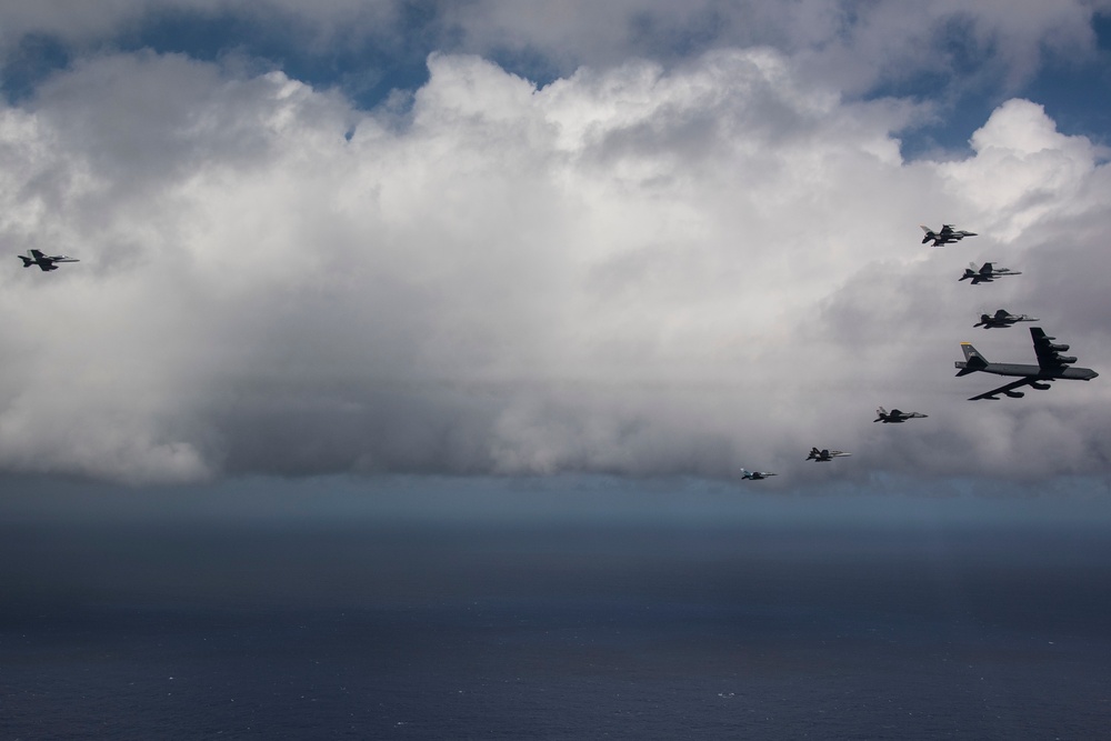 8-Ship Joint Coalition Aerial Formation Showcased during Exercise Cope North 20