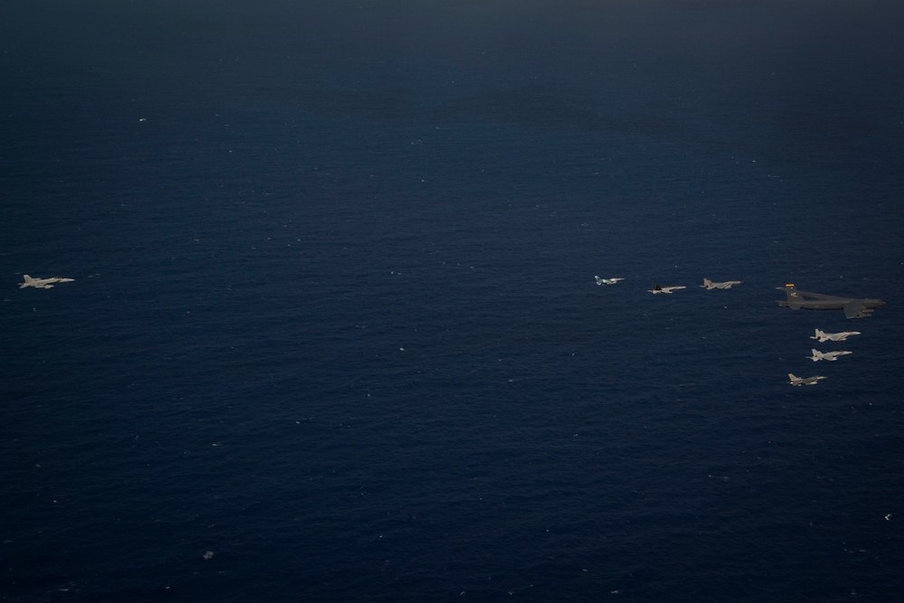 8-Ship Joint Coalition Aerial Formation Showcased during Exercise Cope North 20