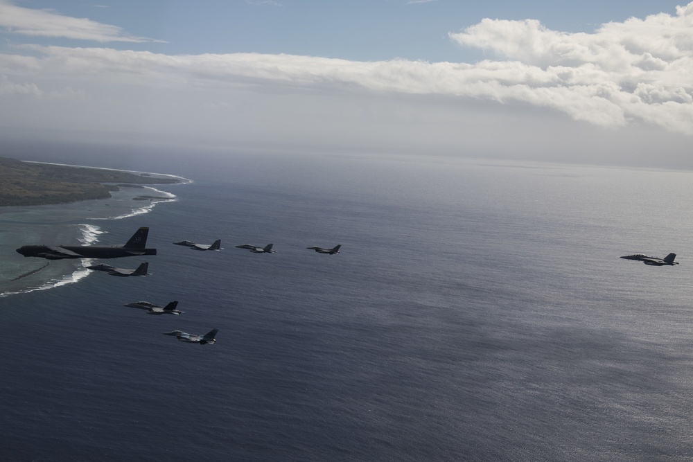 8-Ship Joint Coalition Aerial Formation Showcased during Exercise Cope North 20