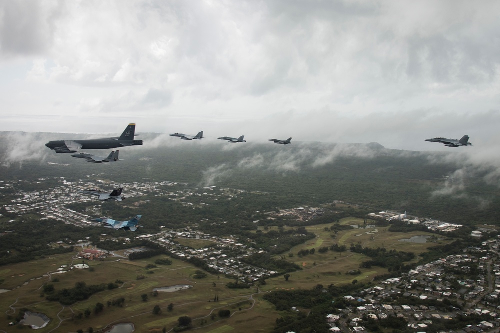 8-Ship Joint Coalition Aerial Formation Showcased during Exercise Cope North 20