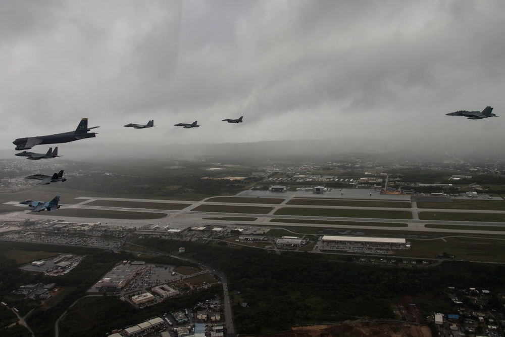 8-Ship Joint Coalition Aerial Formation Showcased during Exercise Cope North 20