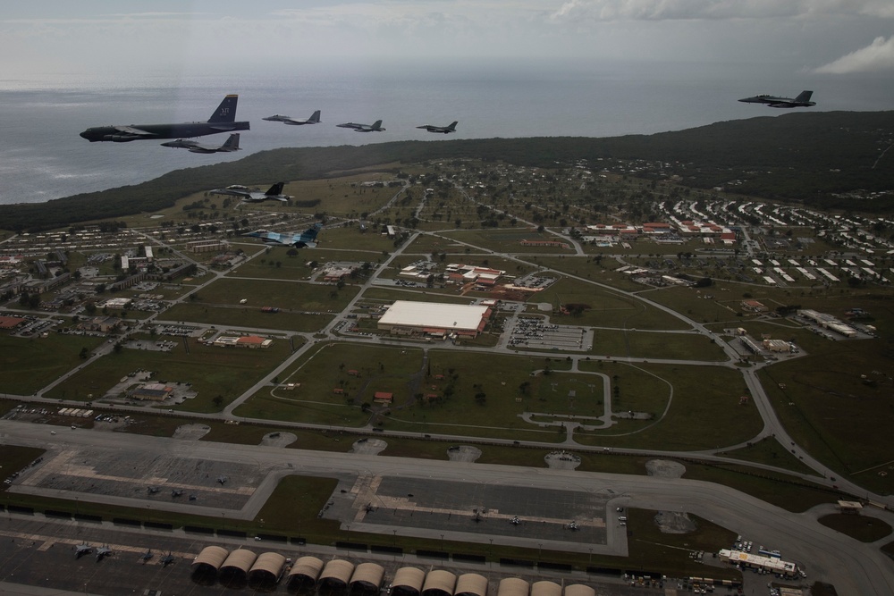 8-Ship Joint Coalition Aerial Formation Showcased during Exercise Cope North 20