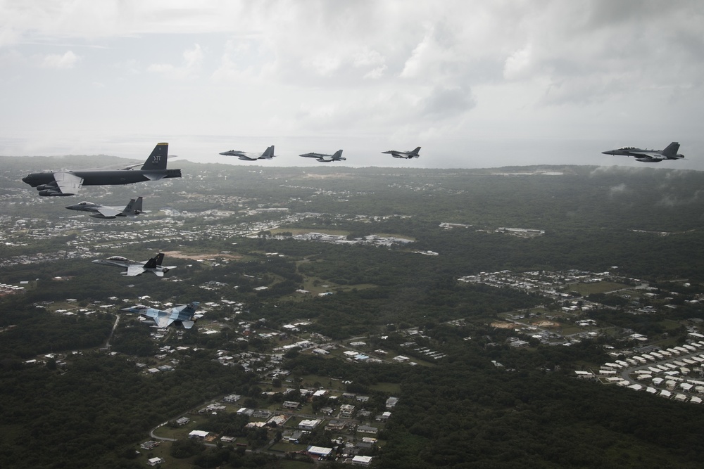 8-Ship Joint Coalition Aerial Formation Showcased during Exercise Cope North 20