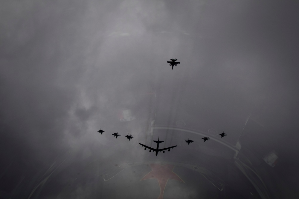 8-Ship Joint Coalition Aerial Formation Showcased during Exercise Cope North 20