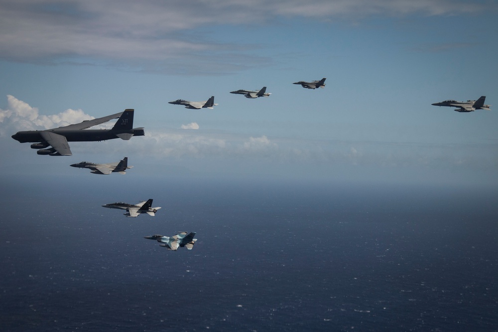 8-Ship Joint Coalition Aerial Formation Showcased during Exercise Cope North 20