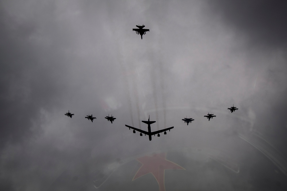 8-Ship Joint Coalition Aerial Formation Showcased during Exercise COPE North 20