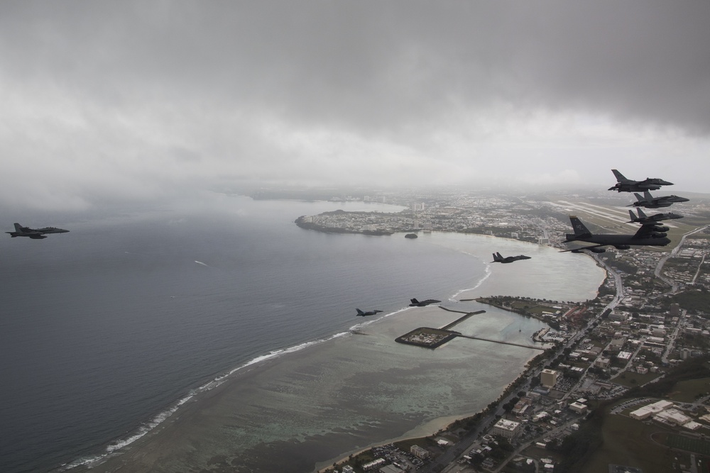 8-Ship Joint Coalition Aerial Formation Showcased during Exercise COPE North 20