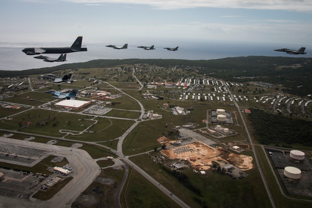 8-Ship Joint Coalition Aerial Formation Showcased during Exercise COPE North 20