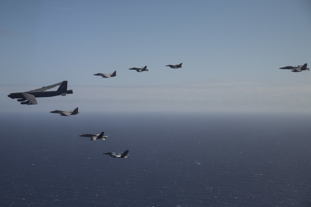 8-Ship Joint Coalition Aerial Formation Showcased during Exercise COPE North 20