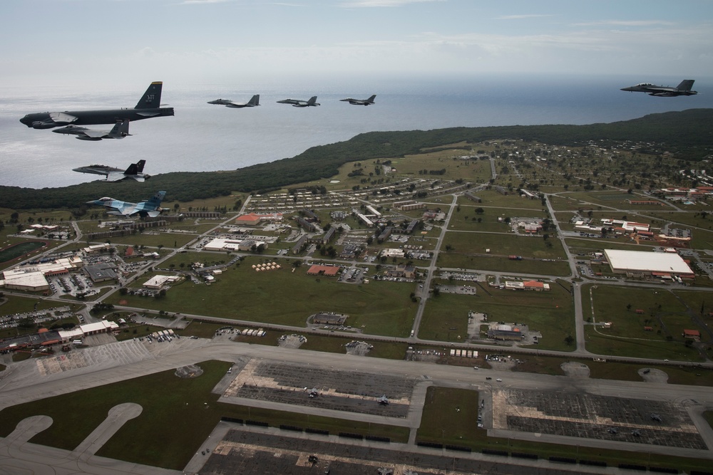 8-Ship Joint Coalition Aerial Formation Showcased during Exercise COPE North 20