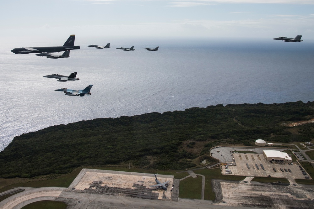 8-Ship Joint Coalition Aerial Formation Showcased during Exercise COPE North 20