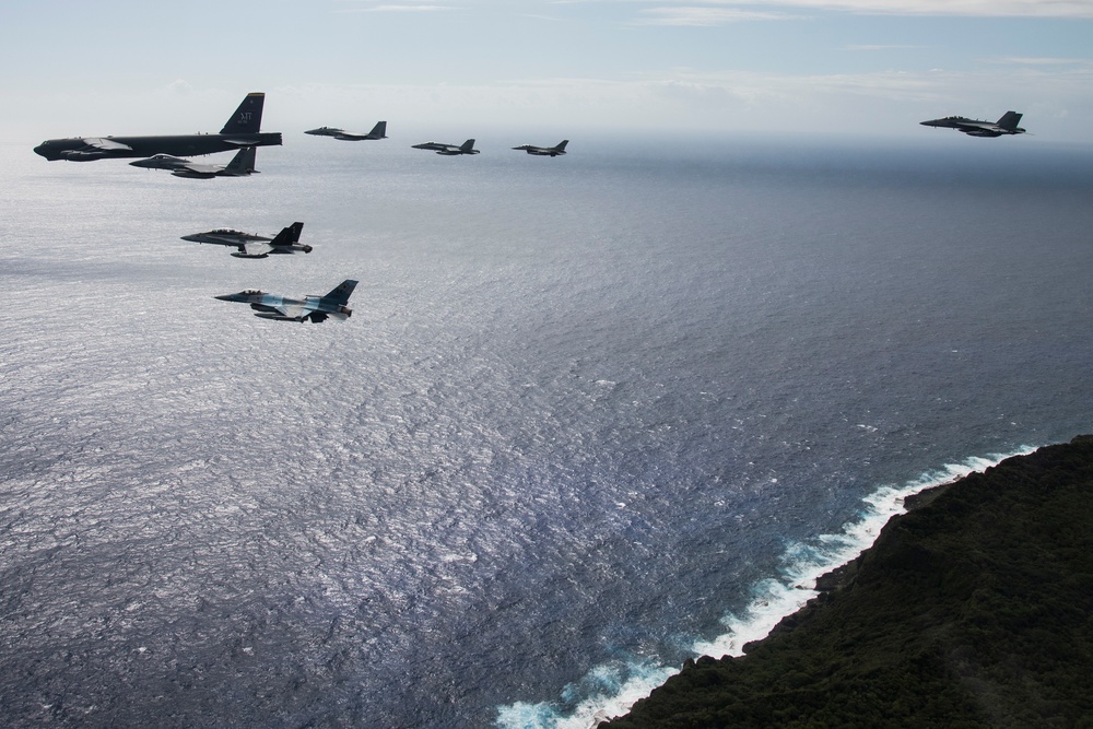 8-Ship Joint Coalition Aerial Formation Showcased during Exercise COPE North 20
