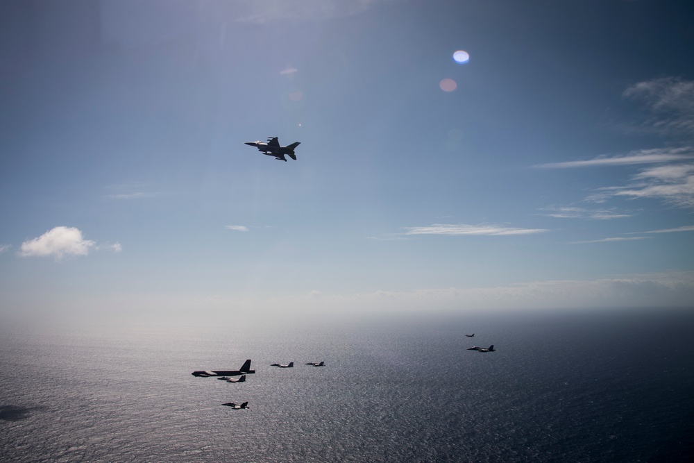 8-Ship Joint Coalition Aerial Formation Showcased during Exercise COPE North 20