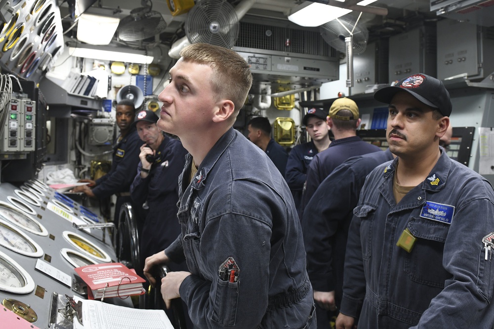 USS Blue Ridge Engineering Drill