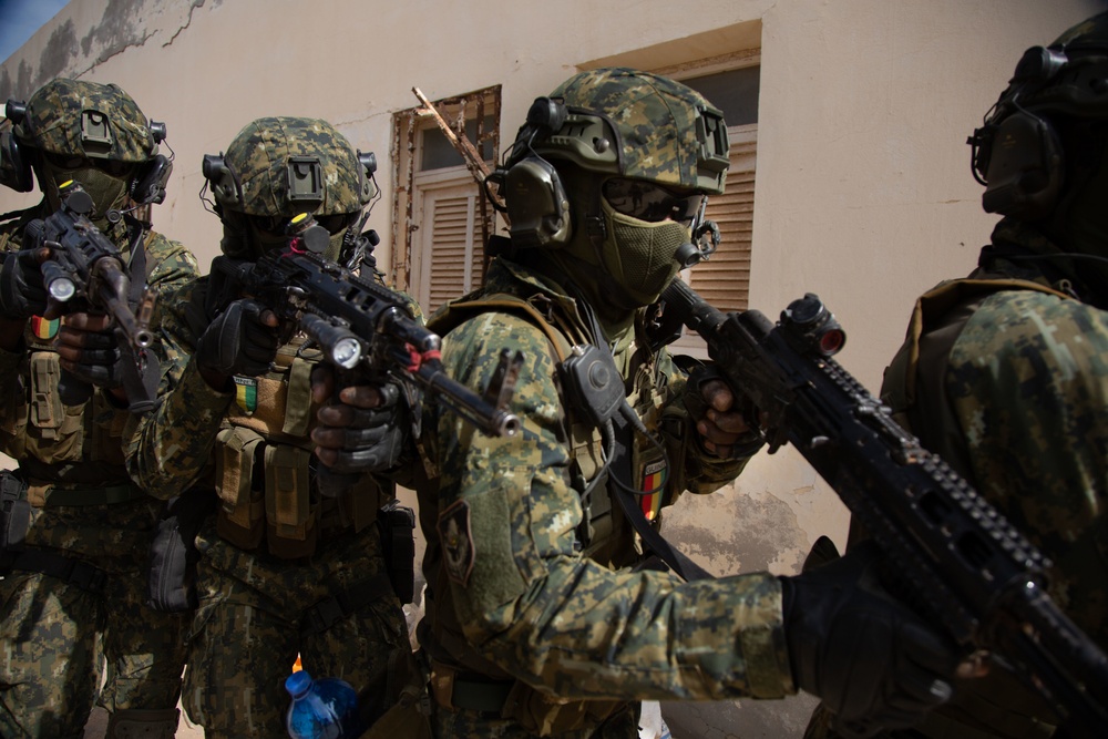 Guineans engage in close-quarters battle drills at Flintlock 20