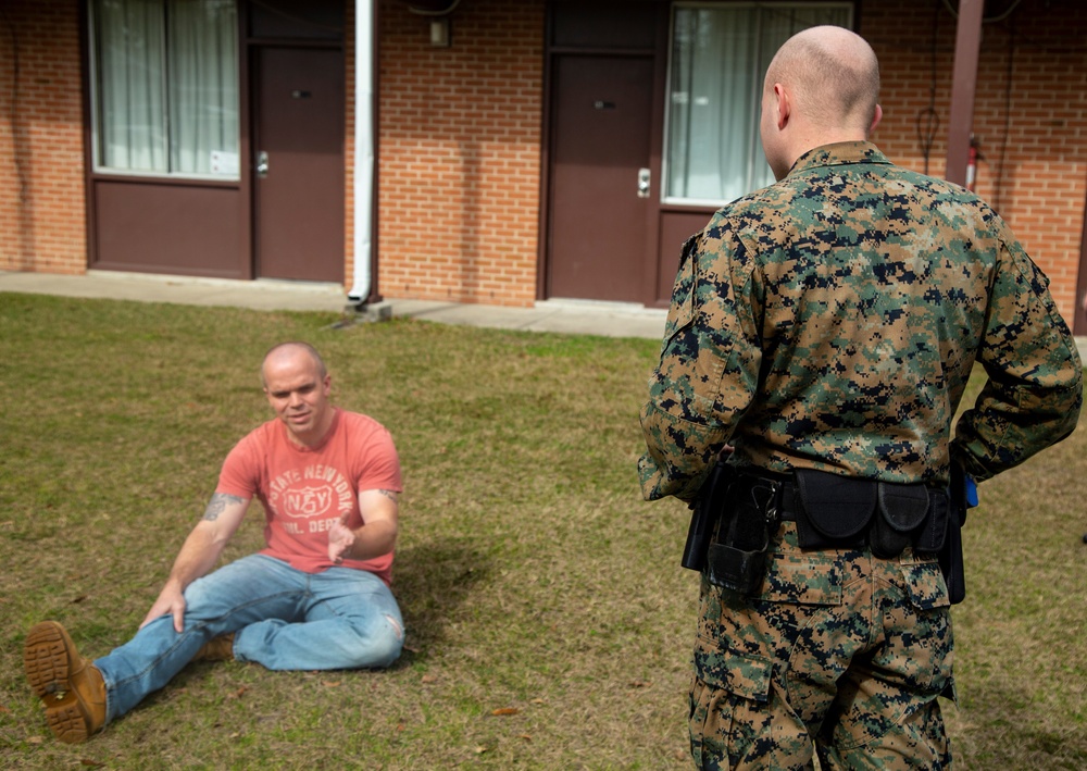 Camp Lejeune Provost Marshal’s Office conducts law enforcement tactics training
