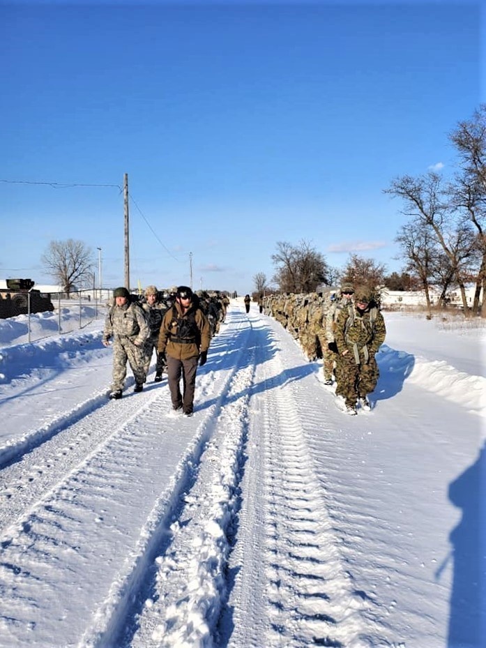 Cold-Weather Operations Course Class 20-04 completes first ruck march at Fort McCoy