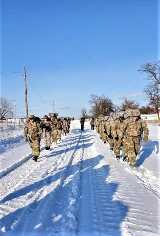 Cold-Weather Operations Course Class 20-04 completes first ruck march at Fort McCoy