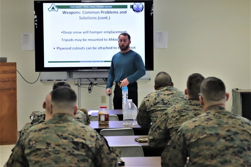 Cold-Weather Operations Course Class 20-03 classroom training at Fort McCoy