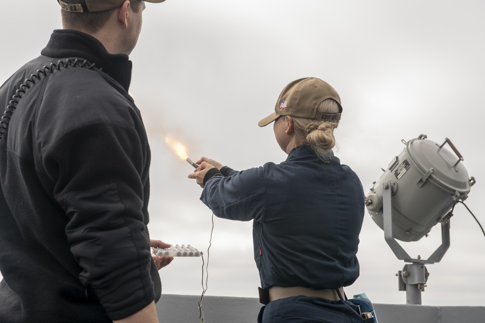 Flare and laser demonstration