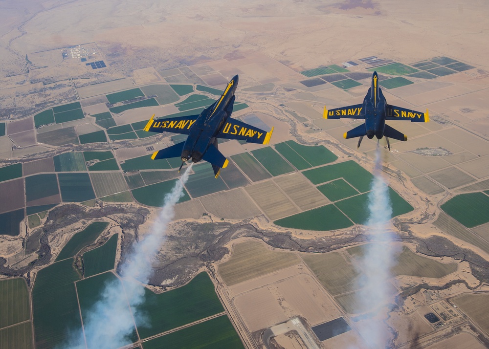 Blue Angels Training Flight Over Imperial Valley