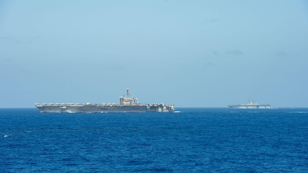 USS THEODORE ROOSEVELT (CVN 71) AND USS AMERICA (LHA 6)