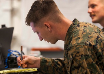 31st MEU Marines conduct a JFO test aboard the USS America