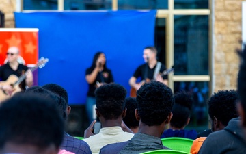 U.S. Army Europe Band performs at the American Corner in Mek'ele, Ethiopia