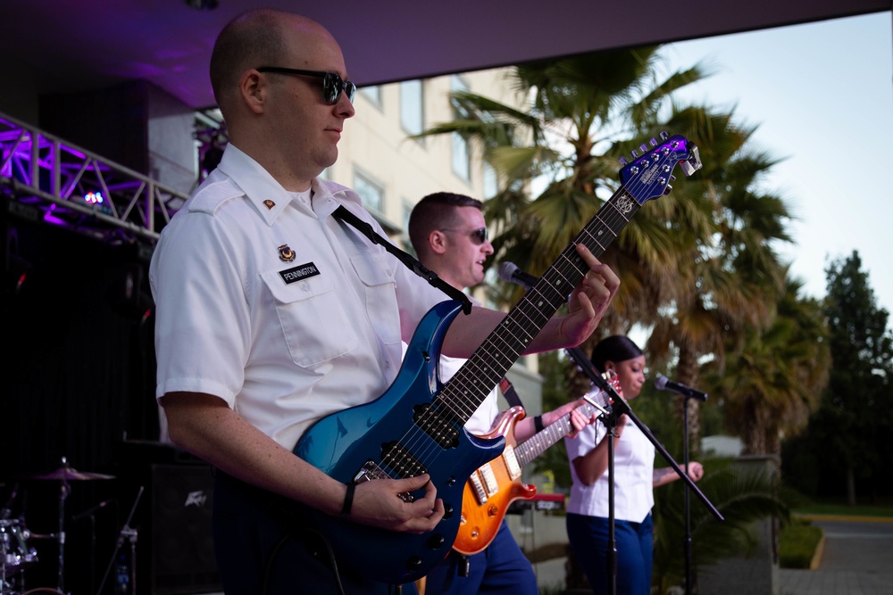 Members of the USAREUR Band &amp; Chorus perform for a ceremony at the U.S. Embassy in Addis Ababa, Ethiopia.  (Photo by U.S. Army Spc. Ben Pennington / released)