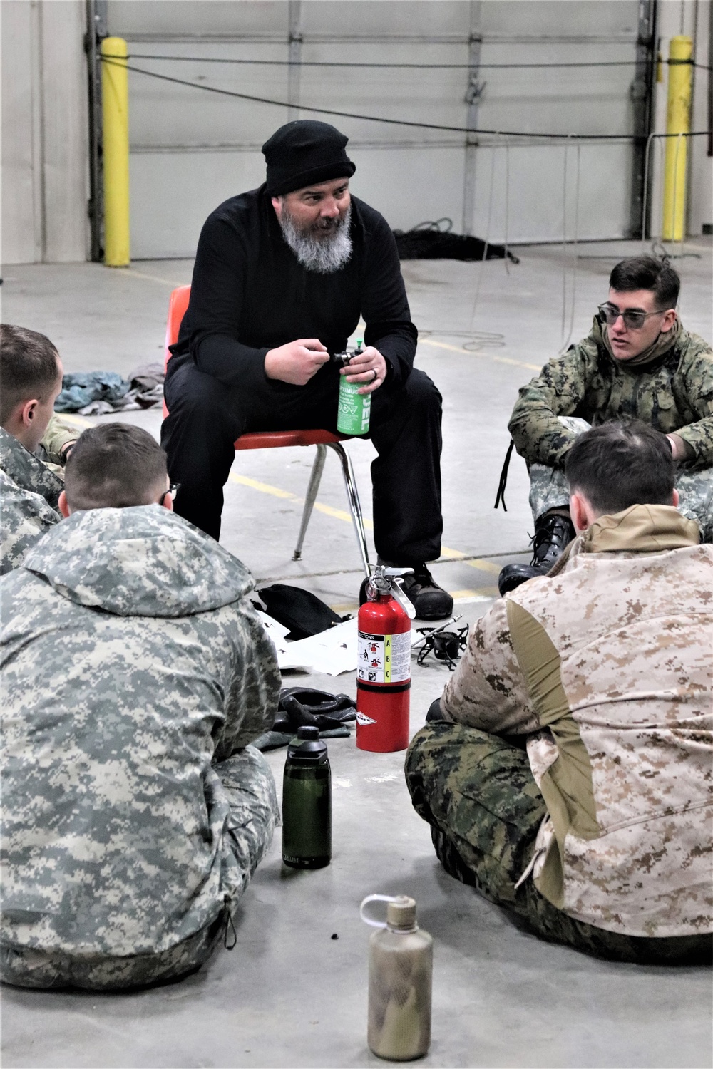 Cold-Weather Operations Course Class 20-03 students learn about equipment during training at Fort McCoy