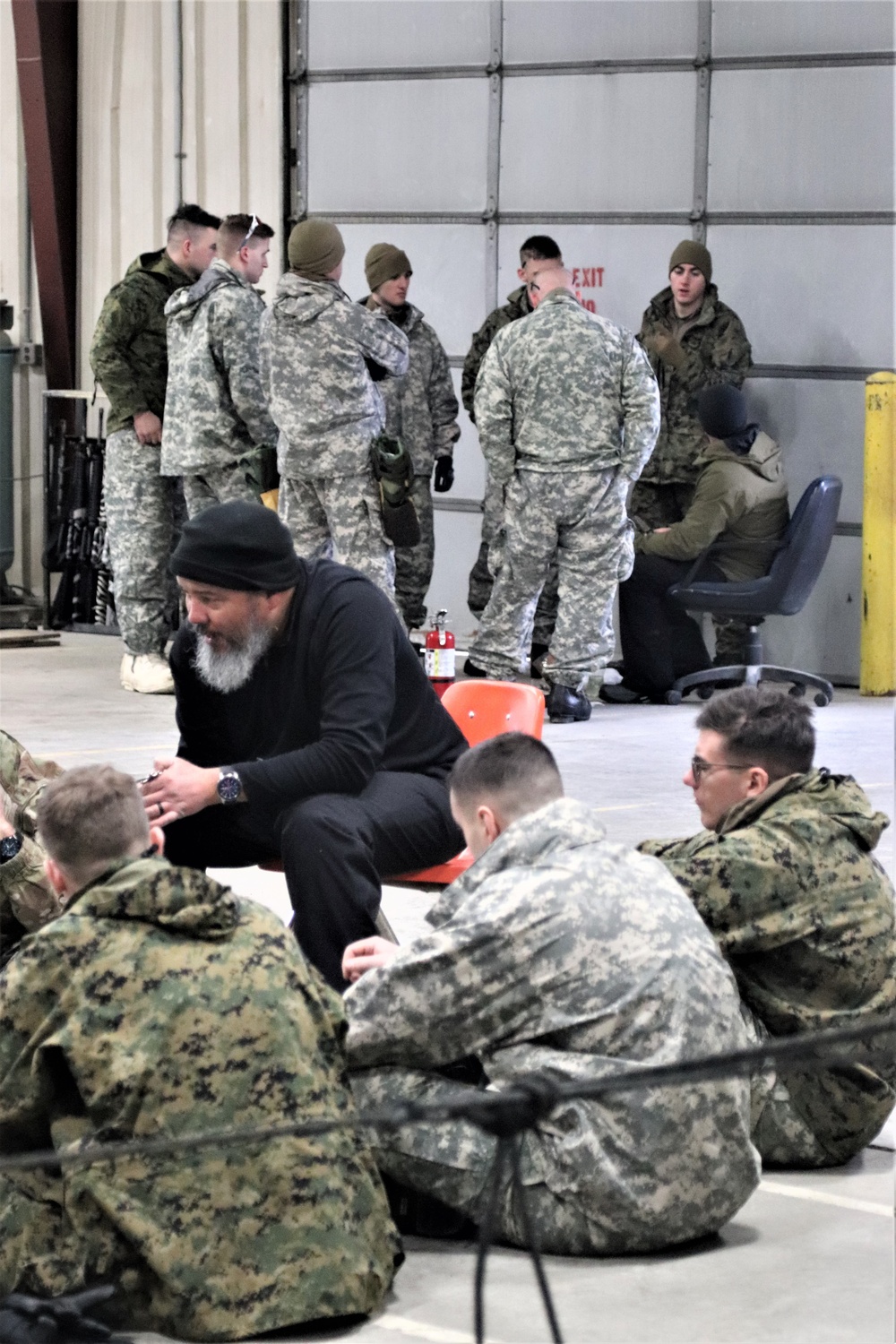 Cold-Weather Operations Course Class 20-03 students learn about equipment during training at Fort McCoy