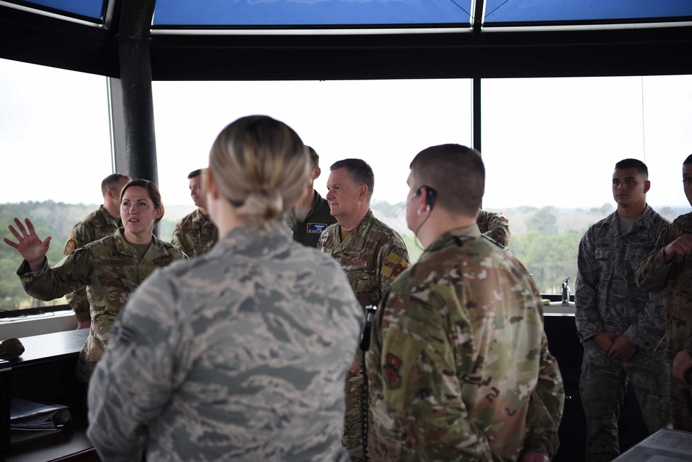 AETC command team journeys to Columbus AFB to observe pilot training mission