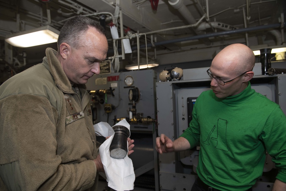 Lt. Gen Fick learns about USS NIMITZ
