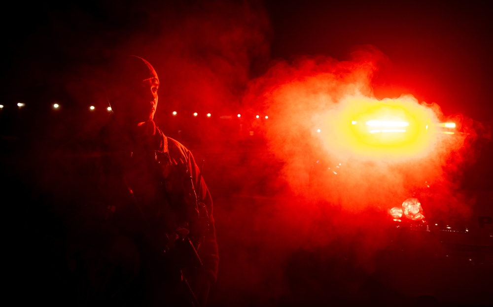 Night shift Airmen ensure base safety 24/7