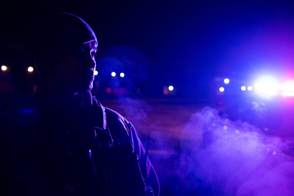 Night shift Airmen ensure base safety 24/7