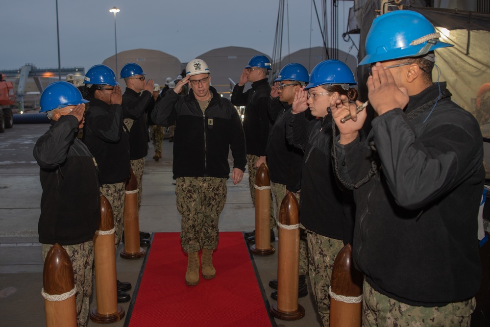 Rear Adm. James Downey visits George Washington