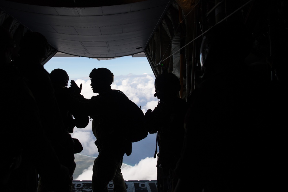 Joint Coalition Forces Conduct Airdrop over Tinian during Cope North 20