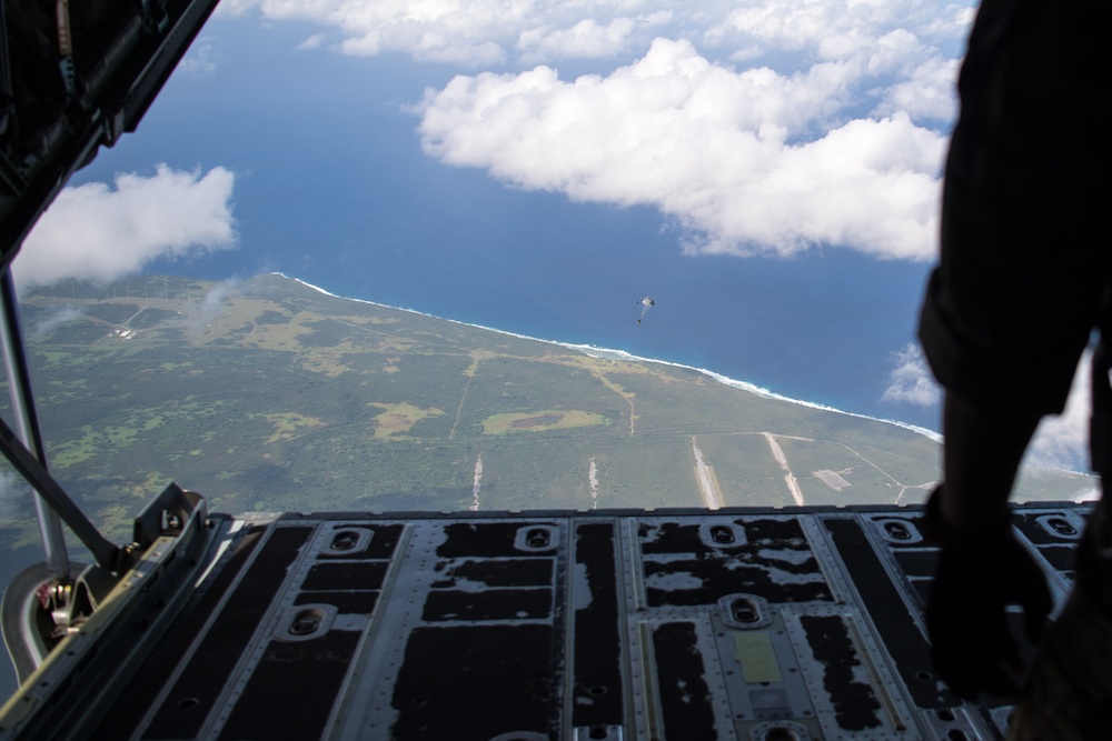 Joint Coalition Forces Conduct Airdrop over Tinian during Cope North 20