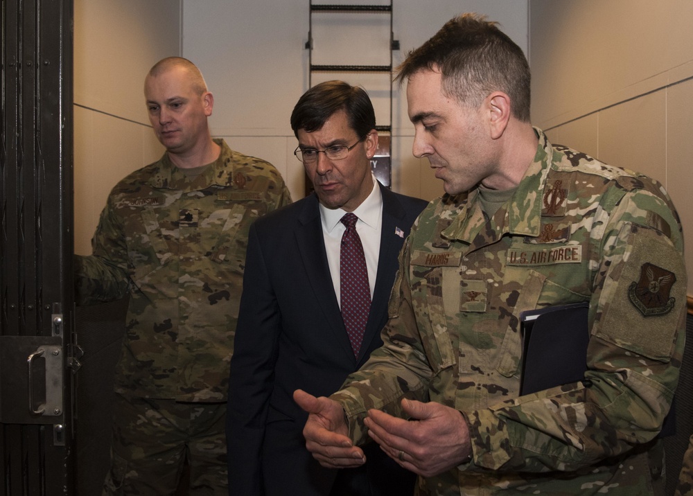 Secretary of Defense, Mark T. Esper visits Team Minot