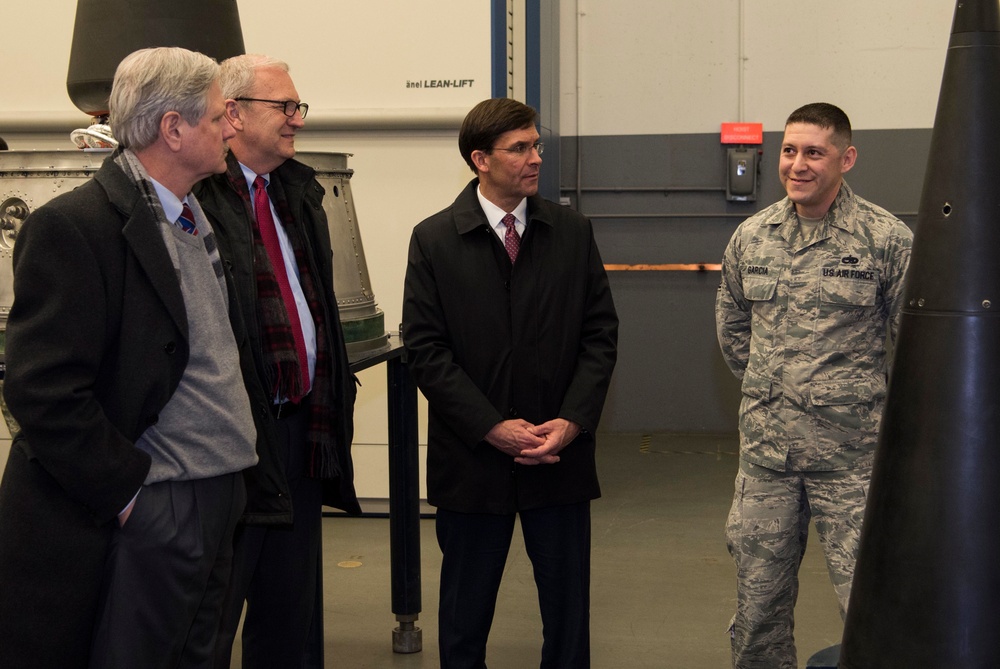 Secretary of Defense, Mark T. Esper visits Team Minot