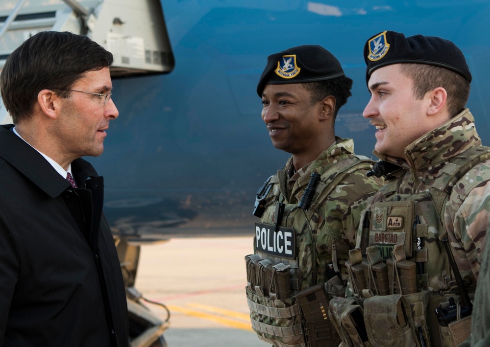 Secretary of Defense, Mark T. Esper visits Team Minot